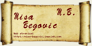 Miša Begović vizit kartica